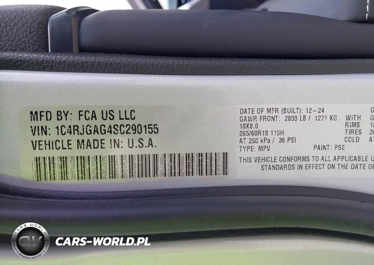 2025 Jeep Grand Cherokee Altitude X 4X2 VIN:1C4RJGAG4SC290155 - 9