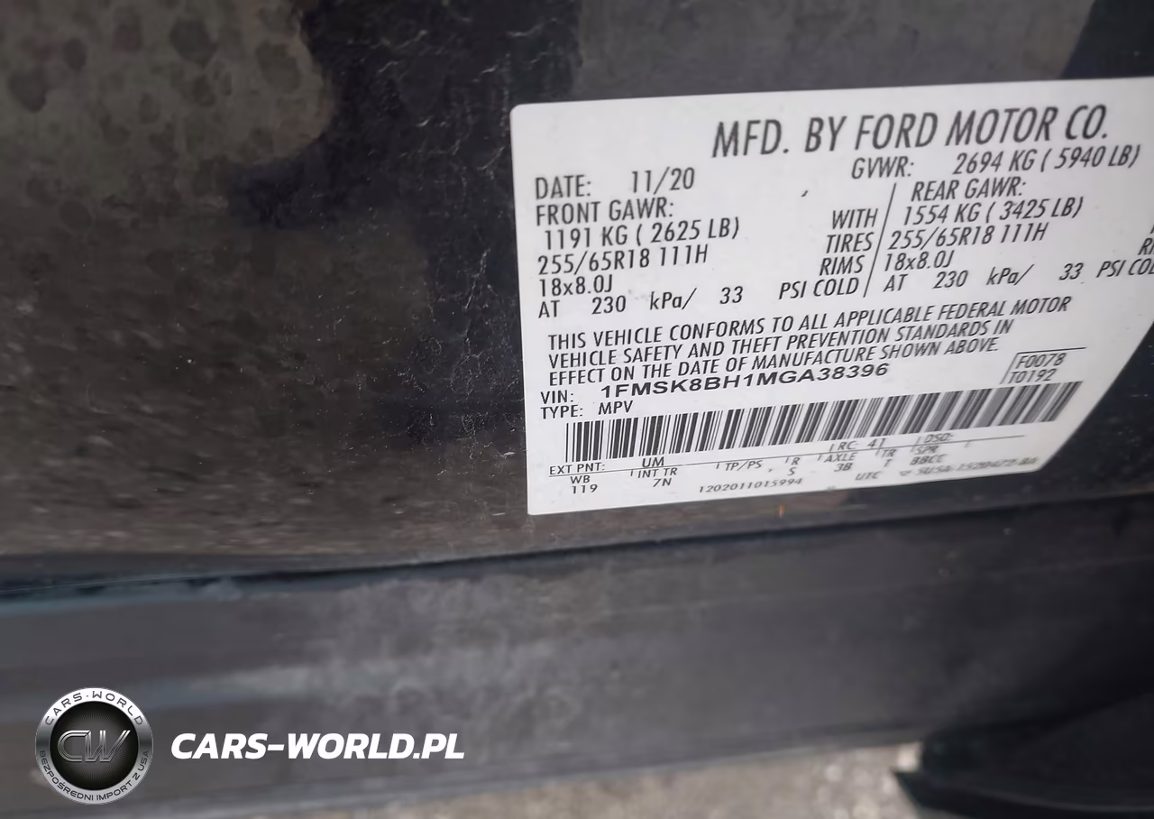 2021 Ford Explorer VIN:1FMSK8BH1MGA38396 - 9