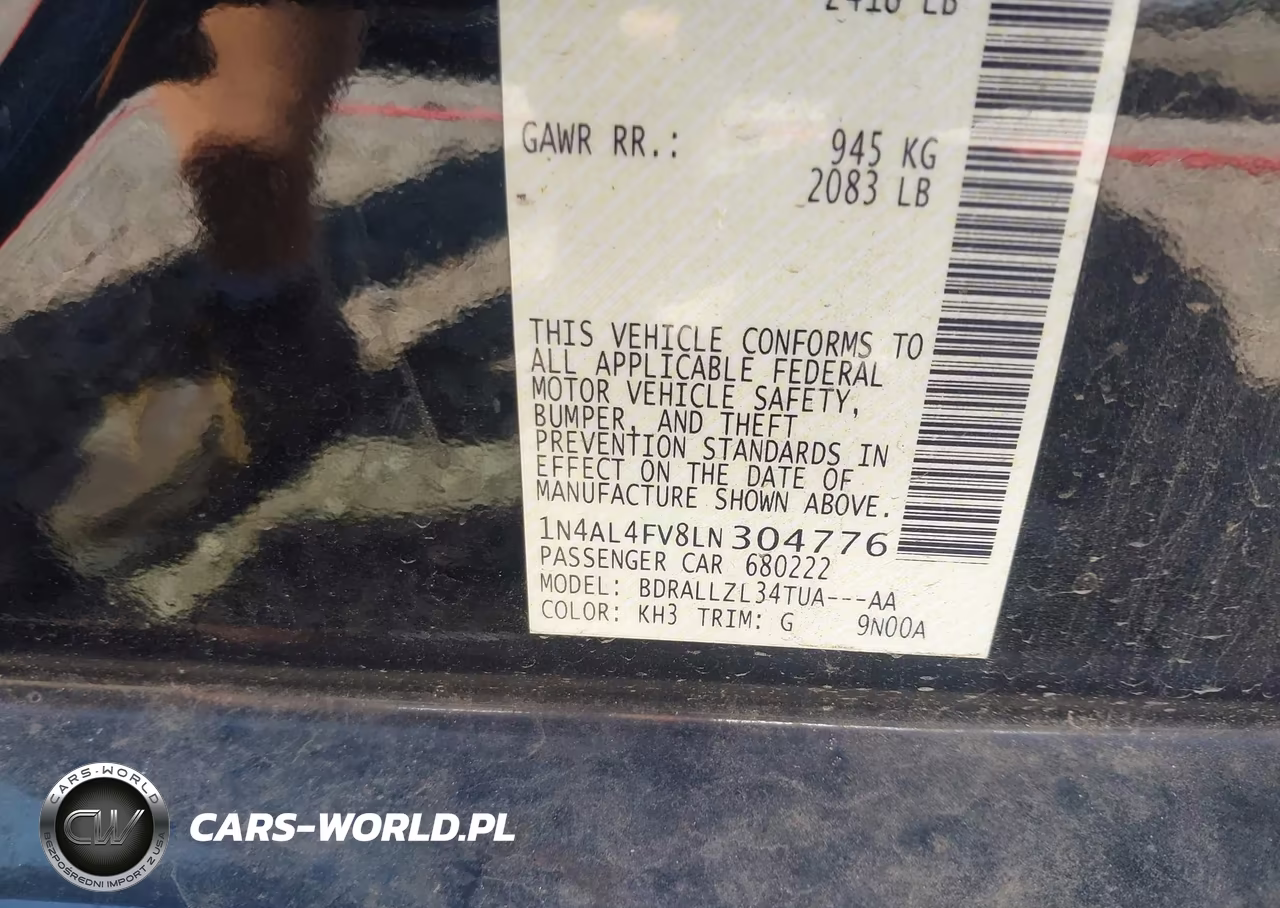 2020 Nissan Altima Platinum Vc-Turbo Fwd VIN:1N4AL4FV8LN304776 - 9
