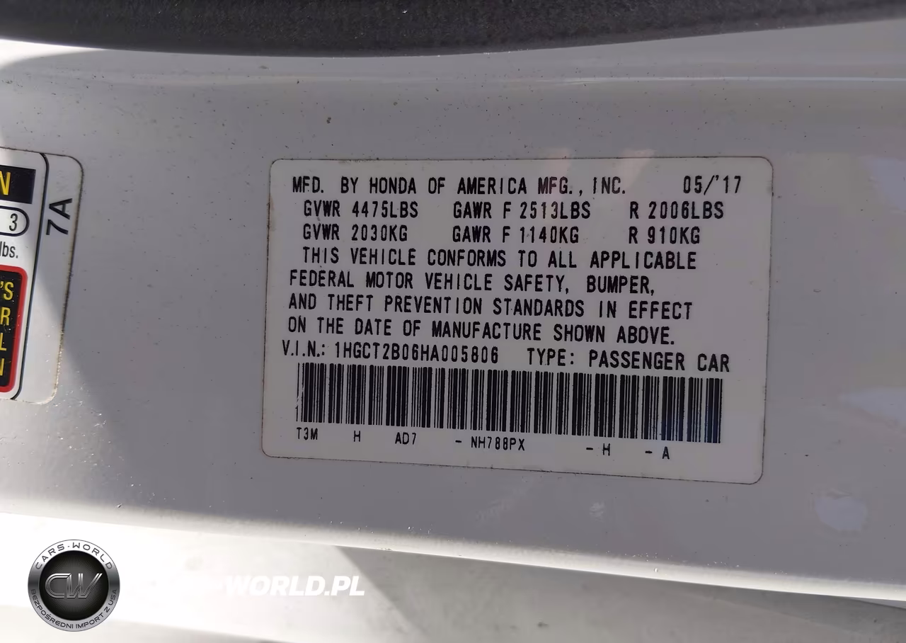 2017 Honda Accord Touring V6 VIN:1HGCT2B06HA005806 - 9