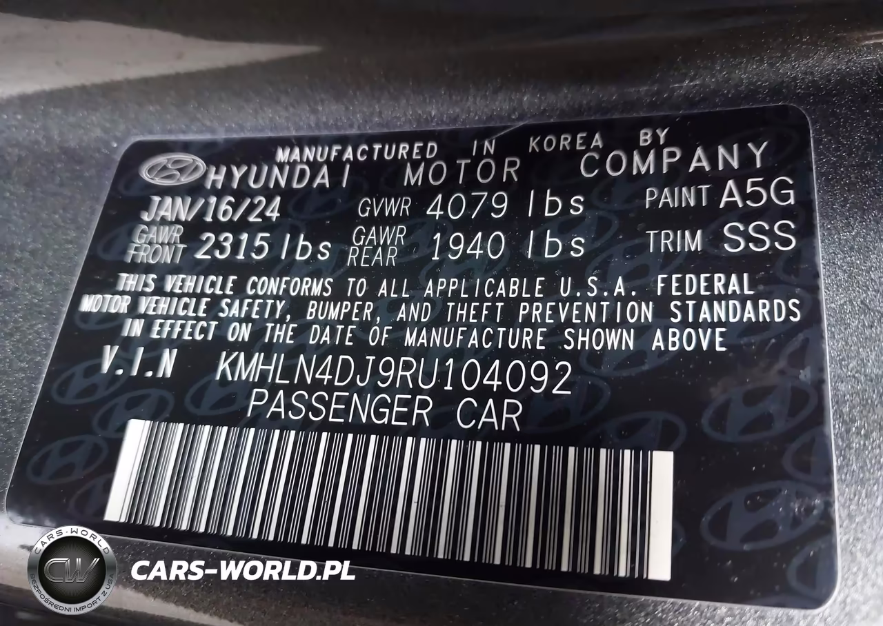 2024 Hyundai Elantra Hybrid Limited VIN:KMHLN4DJ9RU104092 - 9