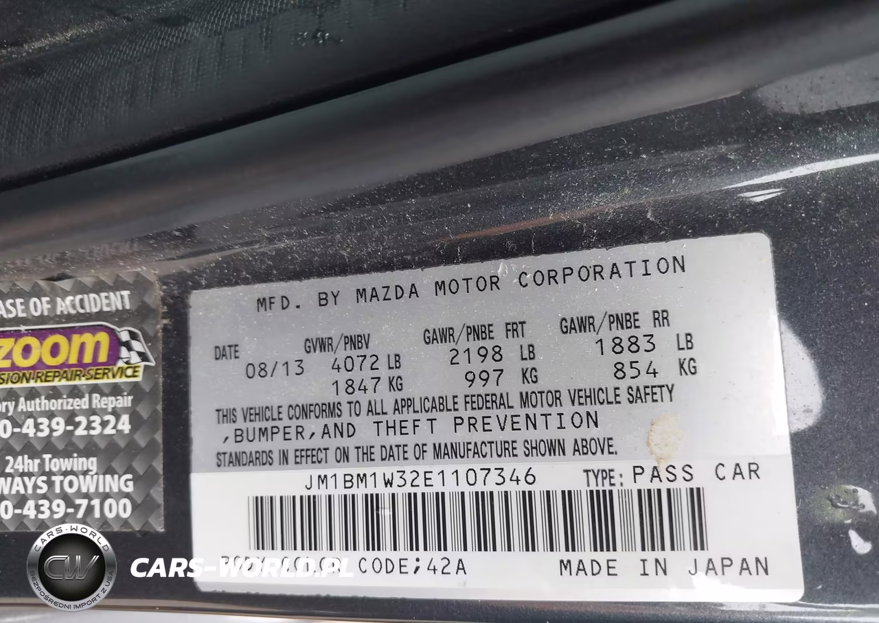 2014 Mazda Mazda3 VIN:JM1BM1W32E1107346 - 9