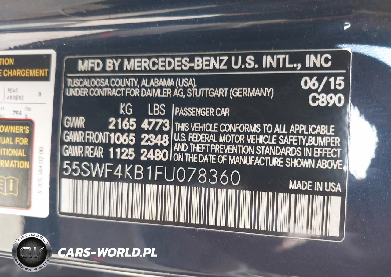 2015 Mercedes-Benz C 300 4Matic VIN:55SWF4KB1FU078360 - 9