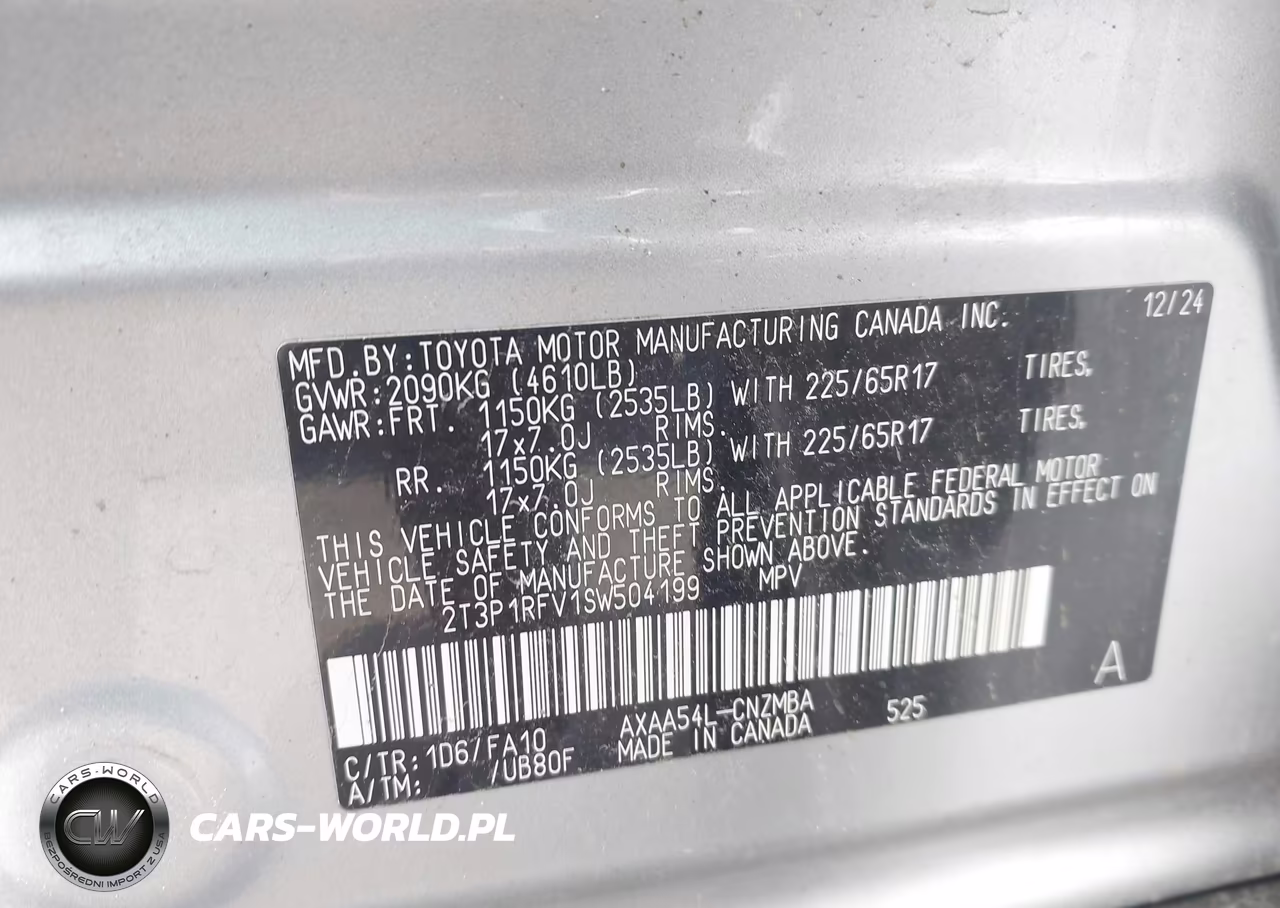 2025 Toyota Rav4 Xle VIN:2T3P1RFV1SW504199 - 9