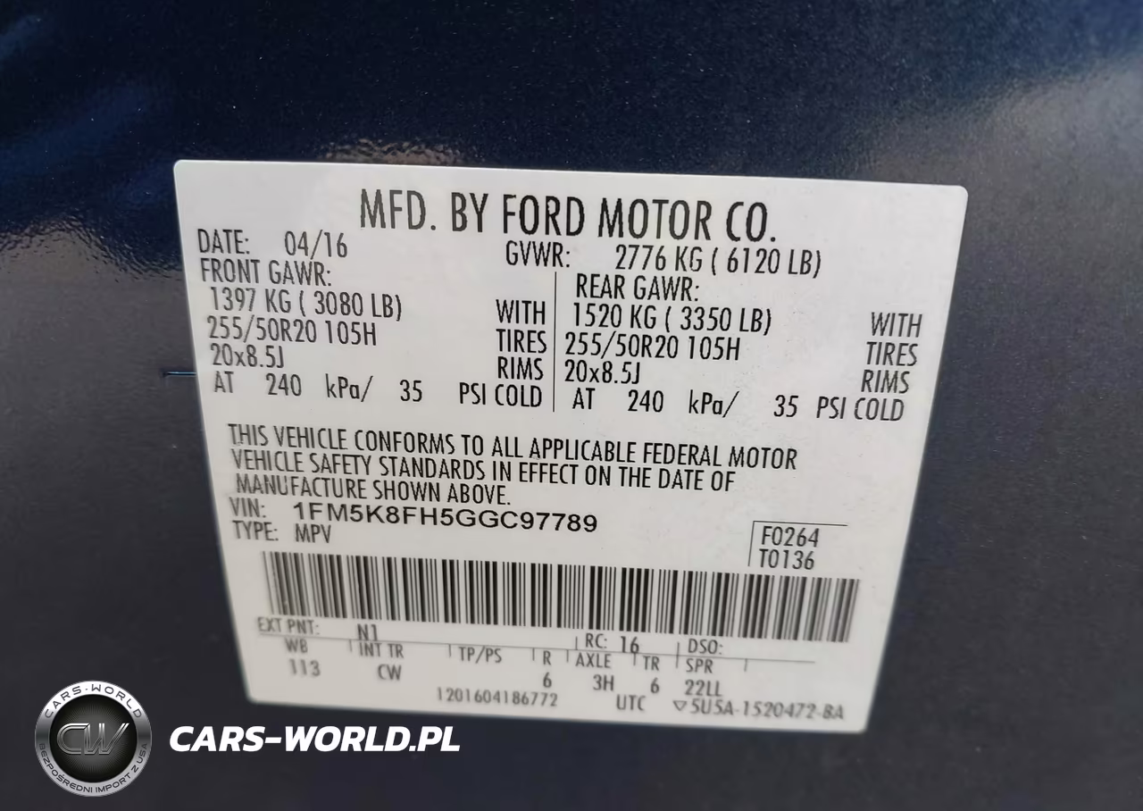 2016 Ford Explorer Limited VIN:1FM5K8FH5GGC97789 - 9