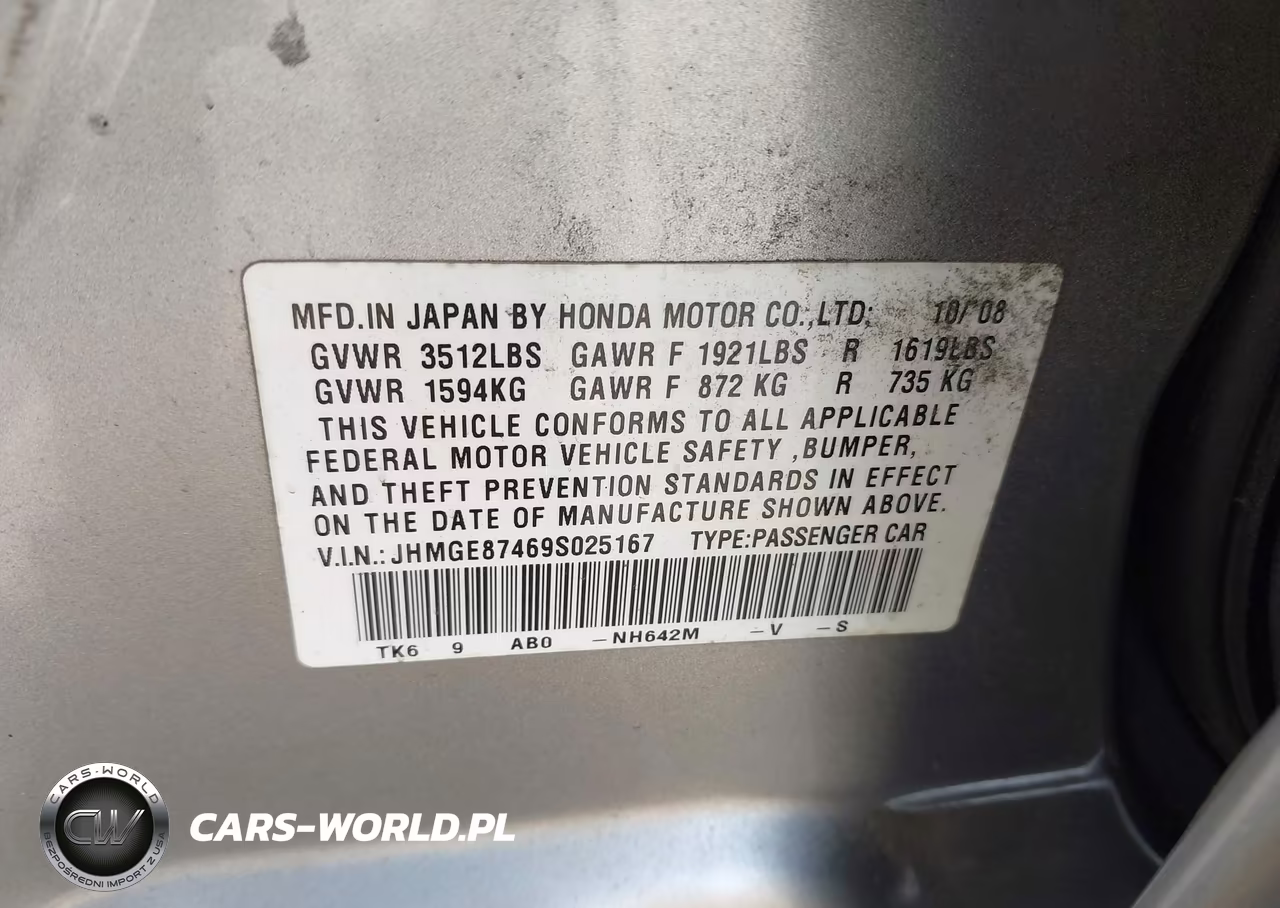2009 Honda Fit Sport VIN:JHMGE87469S025167 - 9