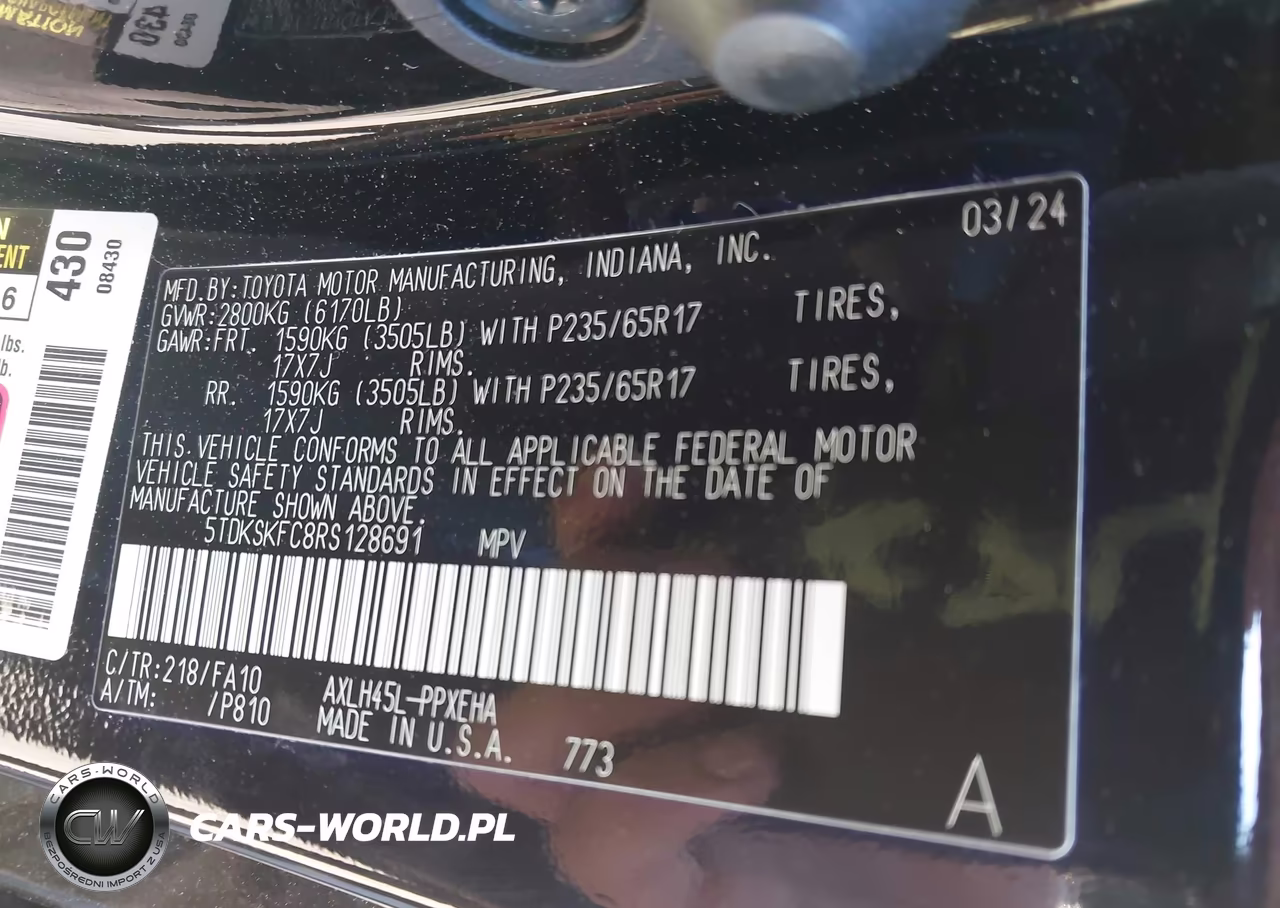 2024 Toyota Sienna Le VIN:5TDKSKFC8RS128691 - 9