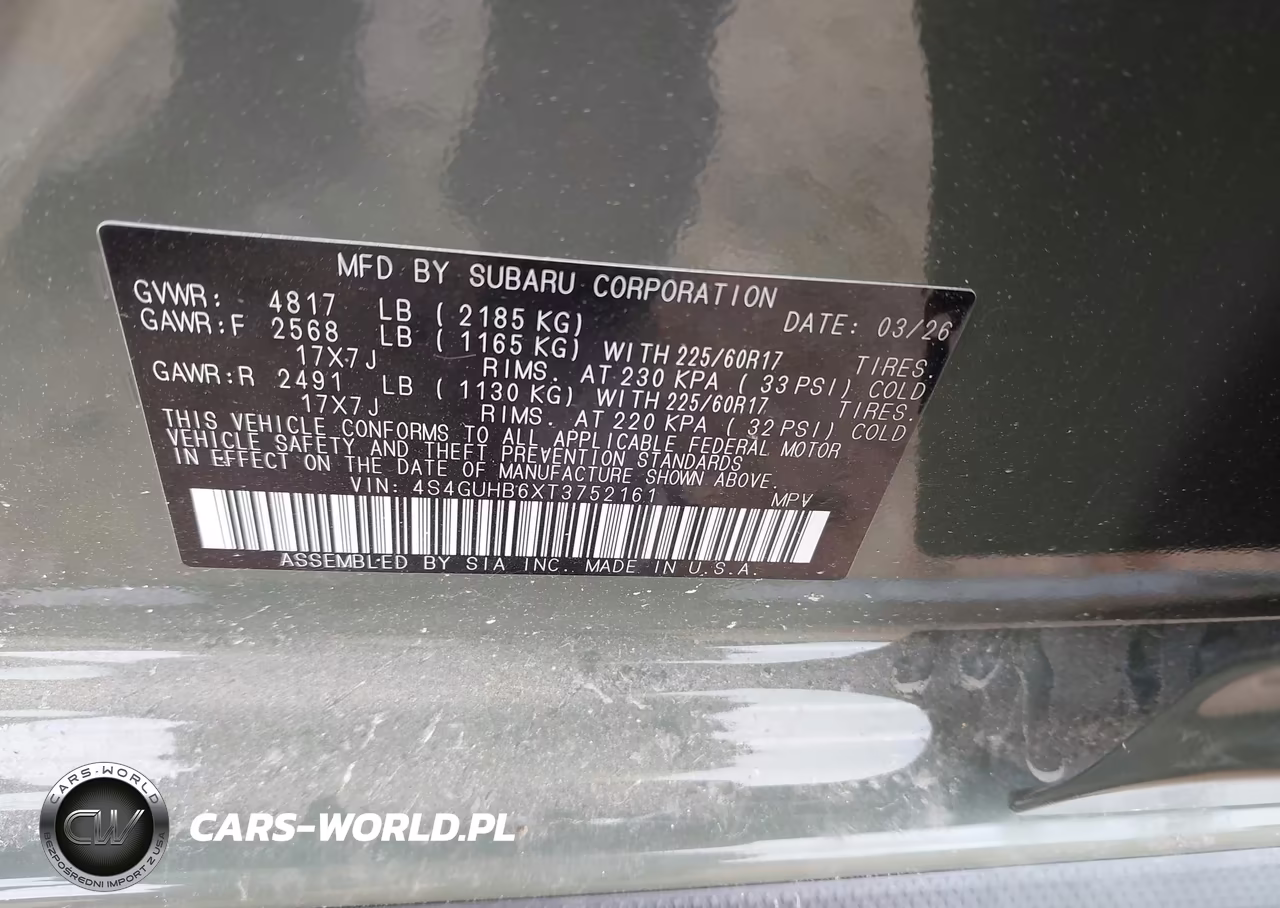 2026 Subaru Crosstrek VIN:4S4GUHB6XT3752161 - 9