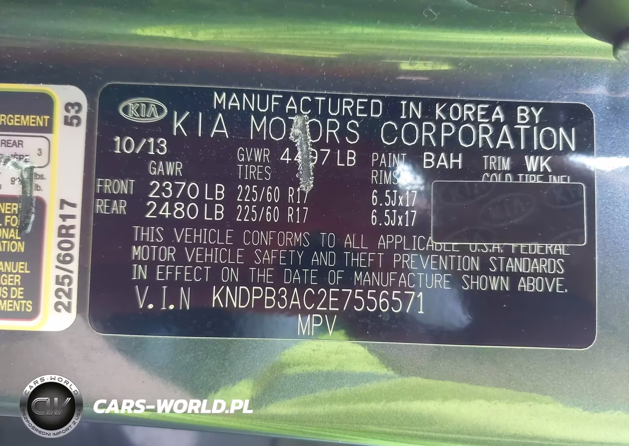 2014 Kia Sportage Lx VIN:KNDPB3AC2E7556571 - 9