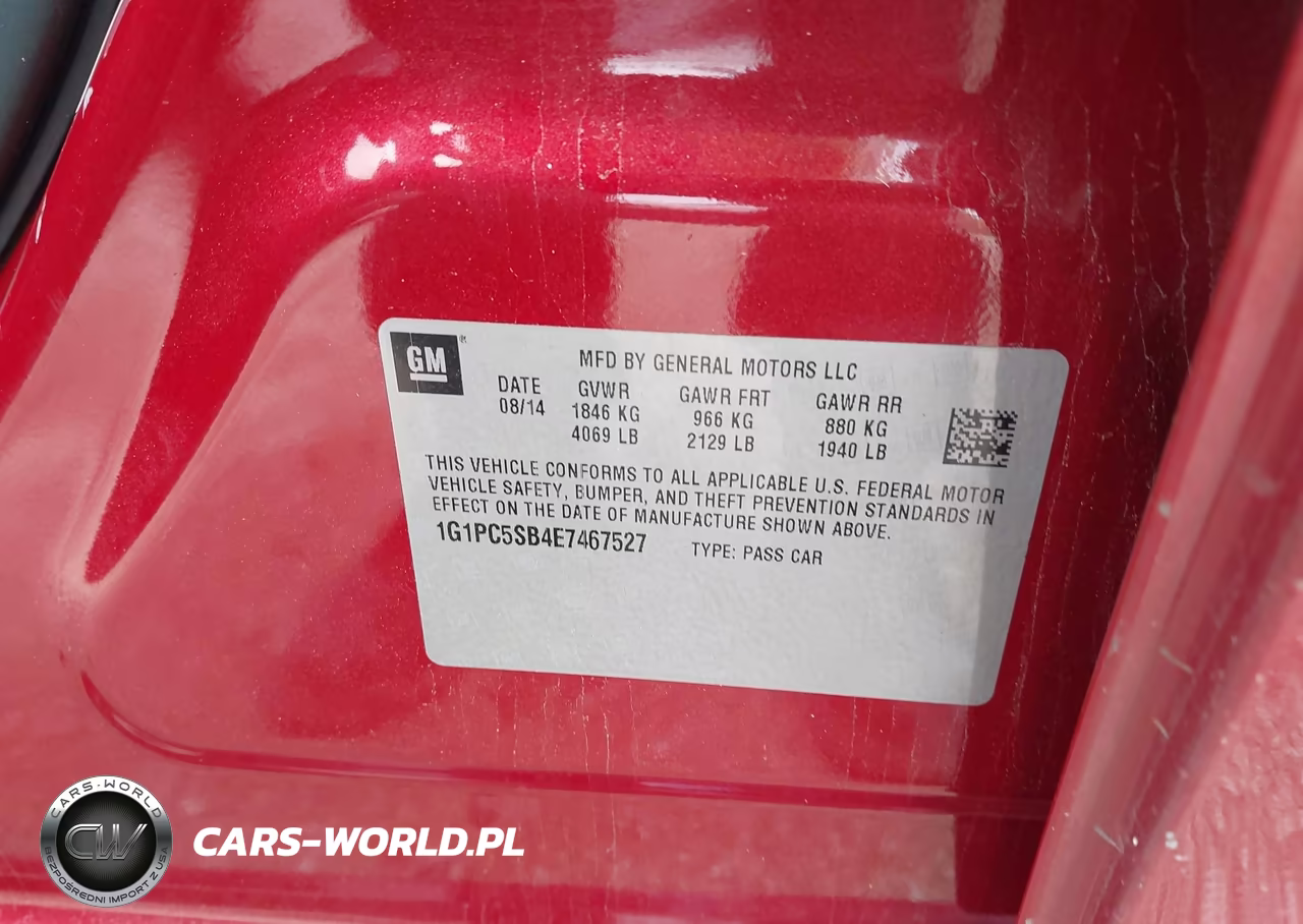 2014 Chevrolet Cruze 1Lt Auto VIN:1G1PC5SB4E7467527 - 9
