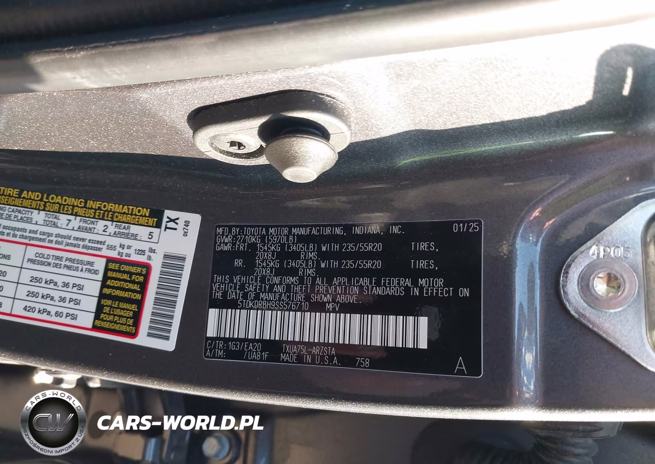 2025 Toyota Highlander Xse VIN:5TDKDRBH9SS576710 - 9