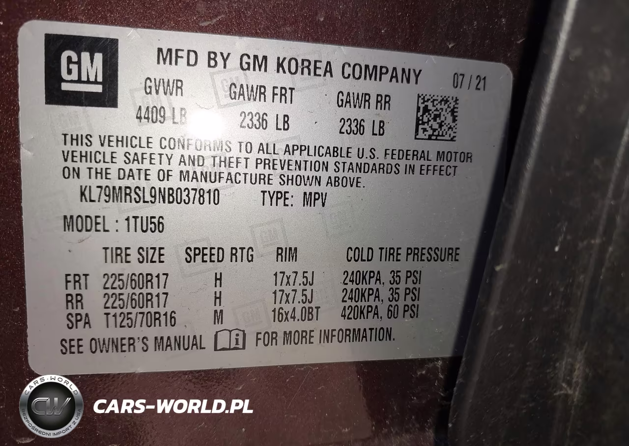 2022 Chevrolet Trailblazer Awd Lt VIN:KL79MRSL9NB037810 - 9