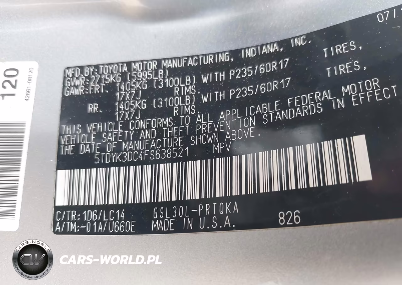 2015 Toyota Sienna Xle 8 Passenger VIN:5TDYK3DC4FS638521 - 9