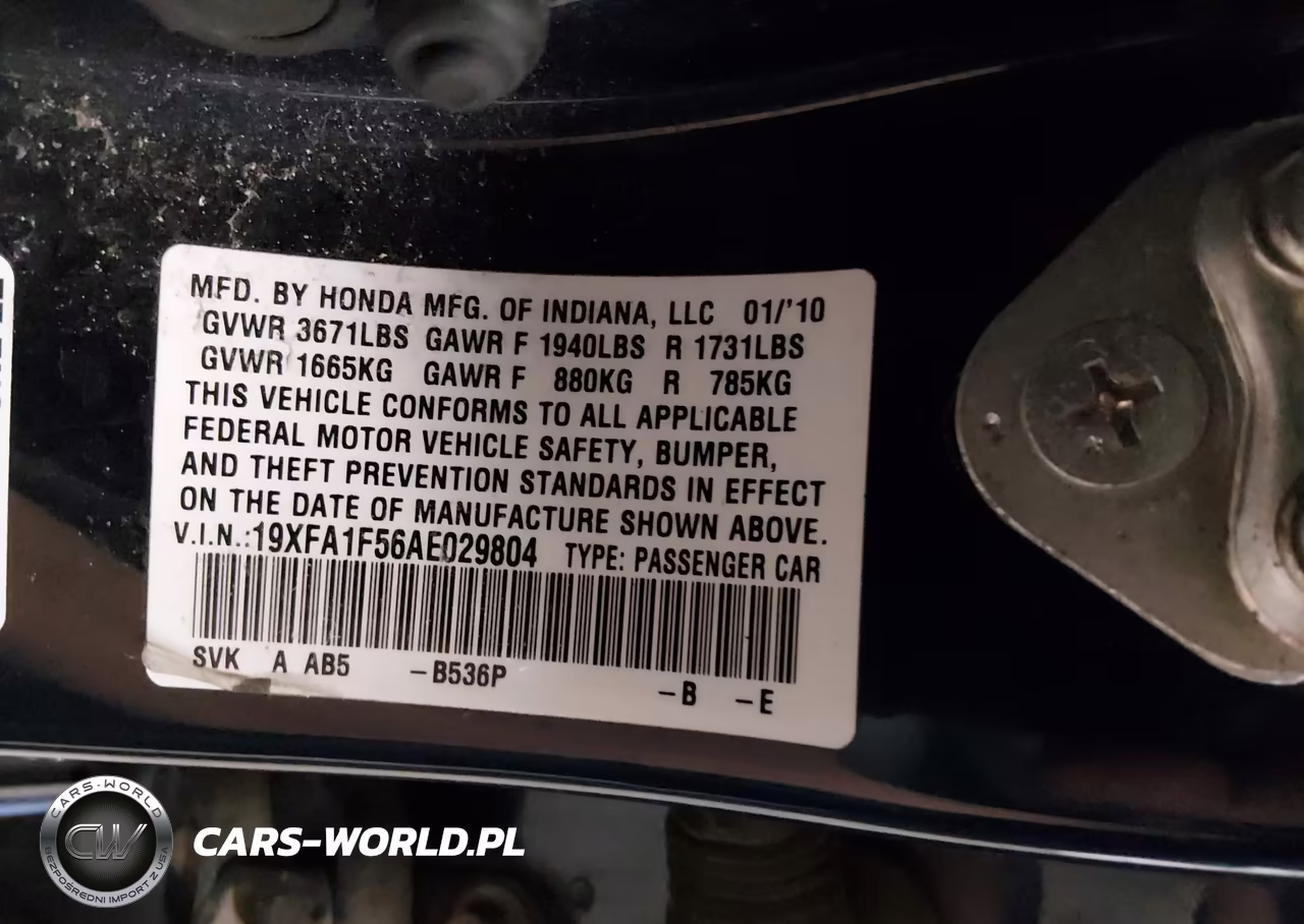 2010 Honda Civic Lx VIN:19XFA1F56AE029804 - 9