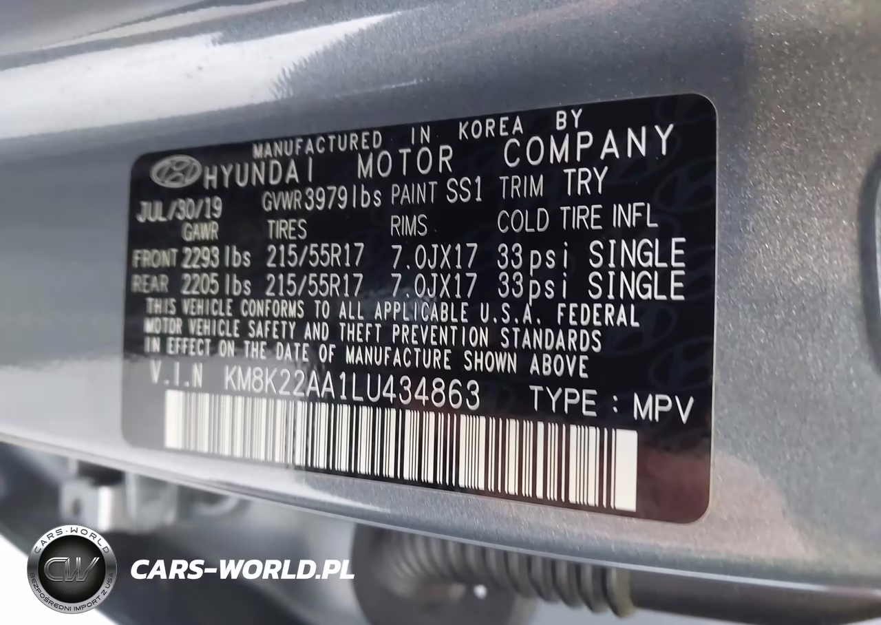 2020 Hyundai Kona Sel VIN:KM8K22AA1LU434863 - 9