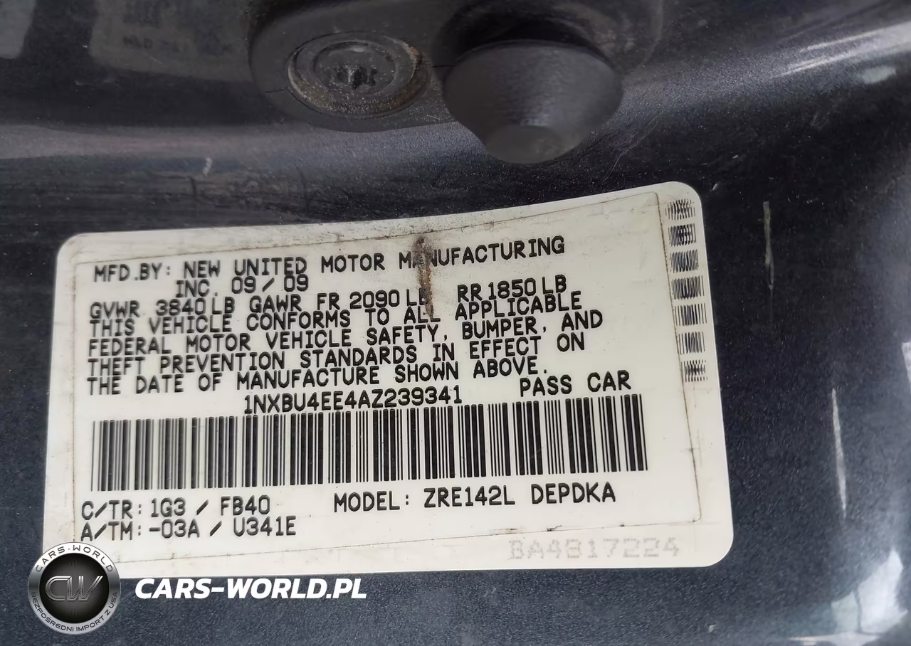 2010 Toyota Corolla VIN:1NXBU4EE4AZ239341 - 9