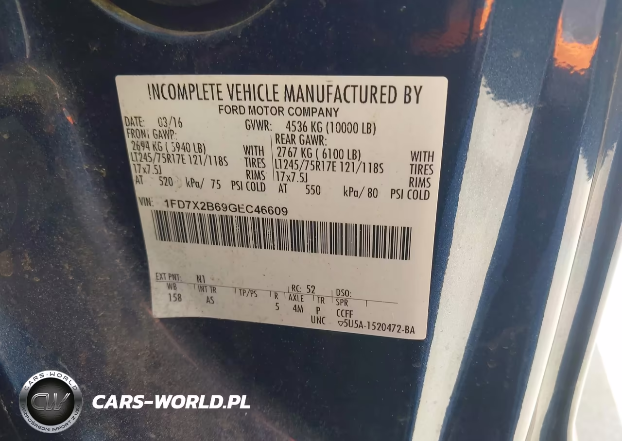 2016 Ford F-250 Xl VIN:1FD7X2B69GEC46609 - 9