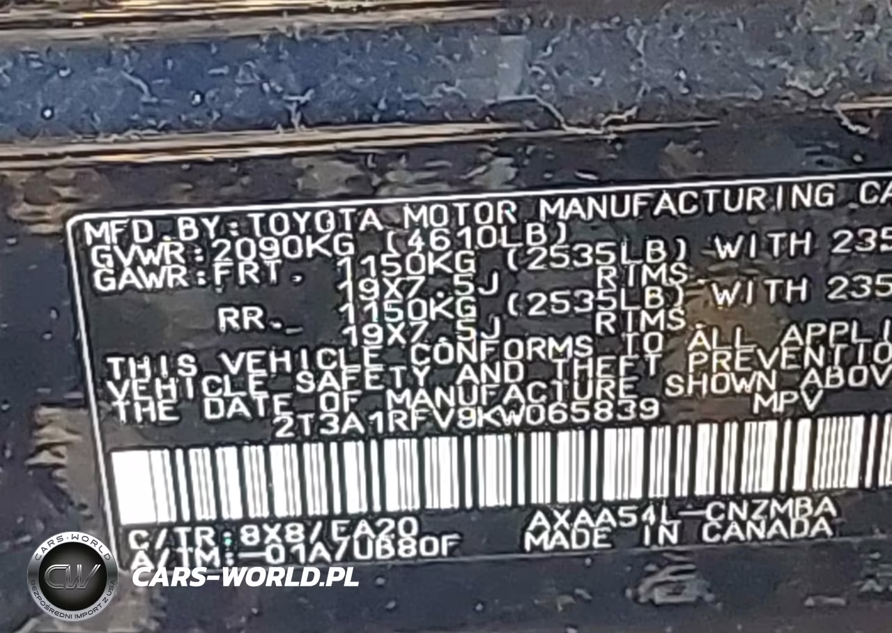 2019 Toyota Rav4 Xle Premium VIN:2T3A1RFV9KW065839 - 9