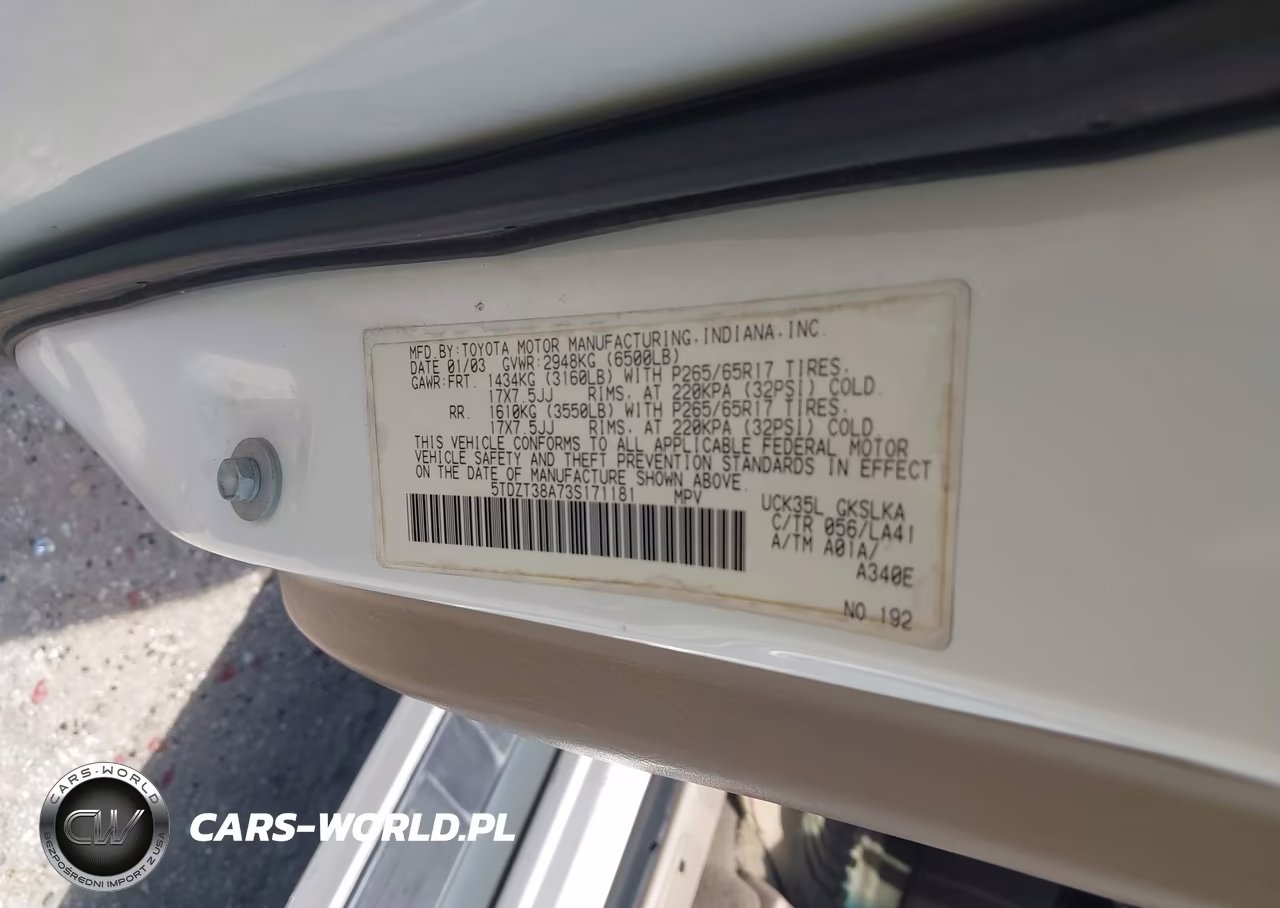 2003 Toyota Sequoia Limited V8 VIN:5TDZT38A73S171181 - 9