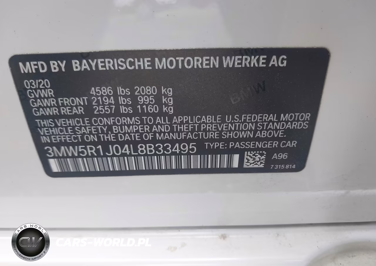 2020 BMW 330I VIN:3MW5R1J04L8B33495 - 9