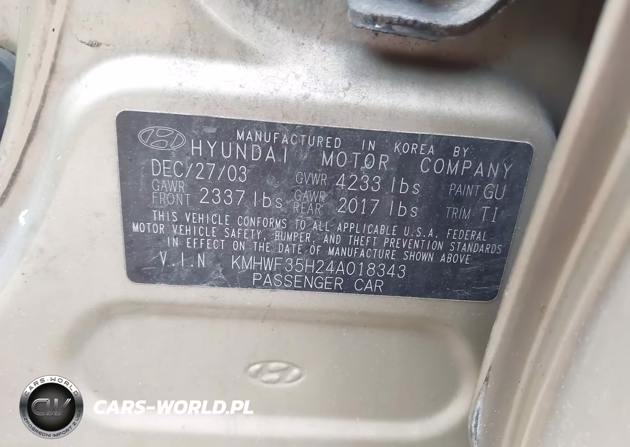 2004 Hyundai Sonata Gls-Lx VIN:KMHWF35H24A018343 - 9