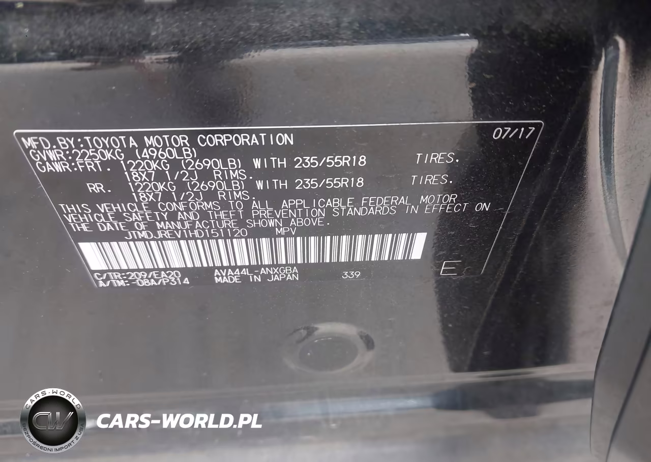 2017 Toyota Rav4 Hybrid Limited VIN:JTMDJREV1HD151120 - 9