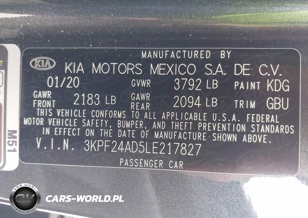 2020 Kia Forte Lxs VIN:3KPF24AD5LE217827 - 9
