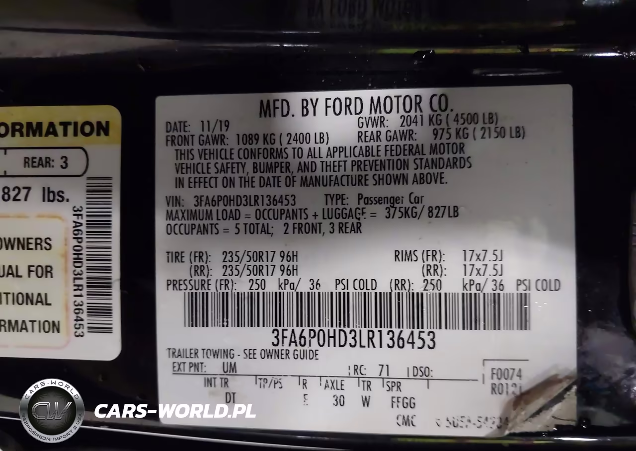 2020 Ford Fusion Se VIN:3FA6P0HD3LR136453 - 9