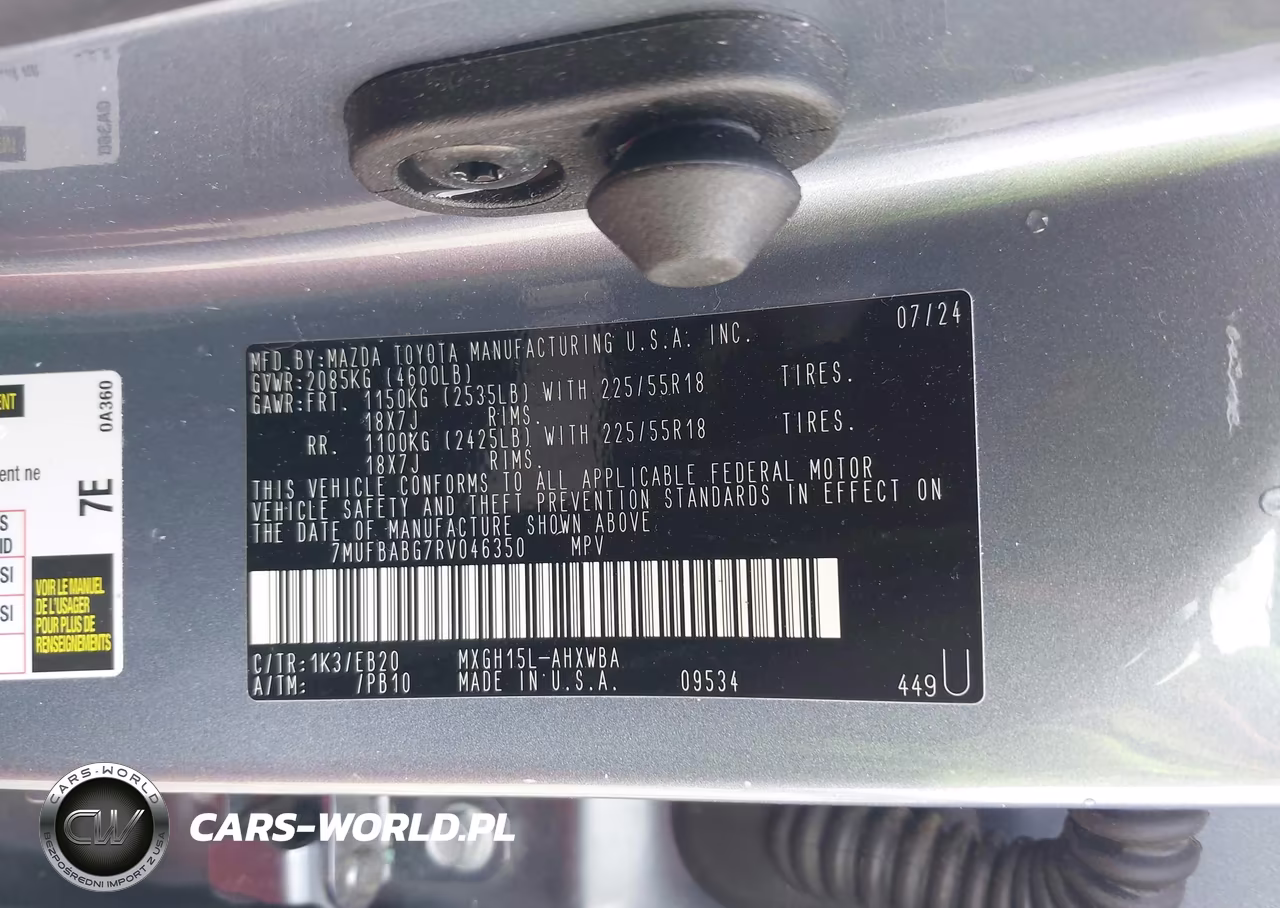 2024 Toyota Corolla Cross Hybrid Xse VIN:7MUFBABG7RV046350 - 9