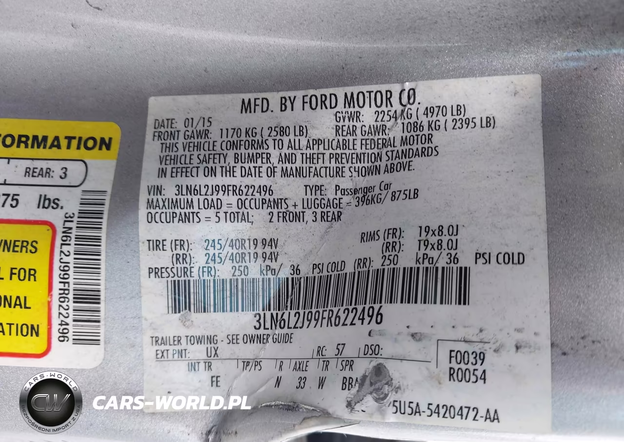 2015 Lincoln Mkz VIN:3LN6L2J99FR622496 - 9