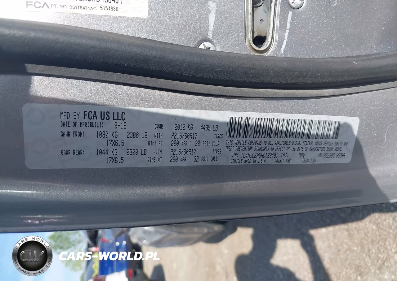 2017 Jeep Compass High Altitude Fwd VIN:1C4NJCEA5HD130401 - 9