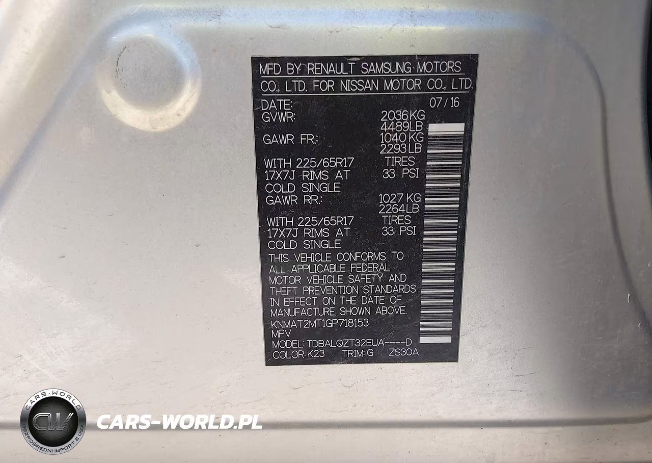 2016 Nissan Rogue Sv VIN:KNMAT2MT1GP718153 - 9