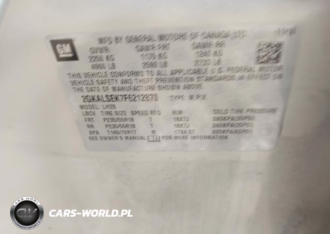 2015 GMC Terrain Slt-1 VIN:2GKALSEK7F6212870 - 9