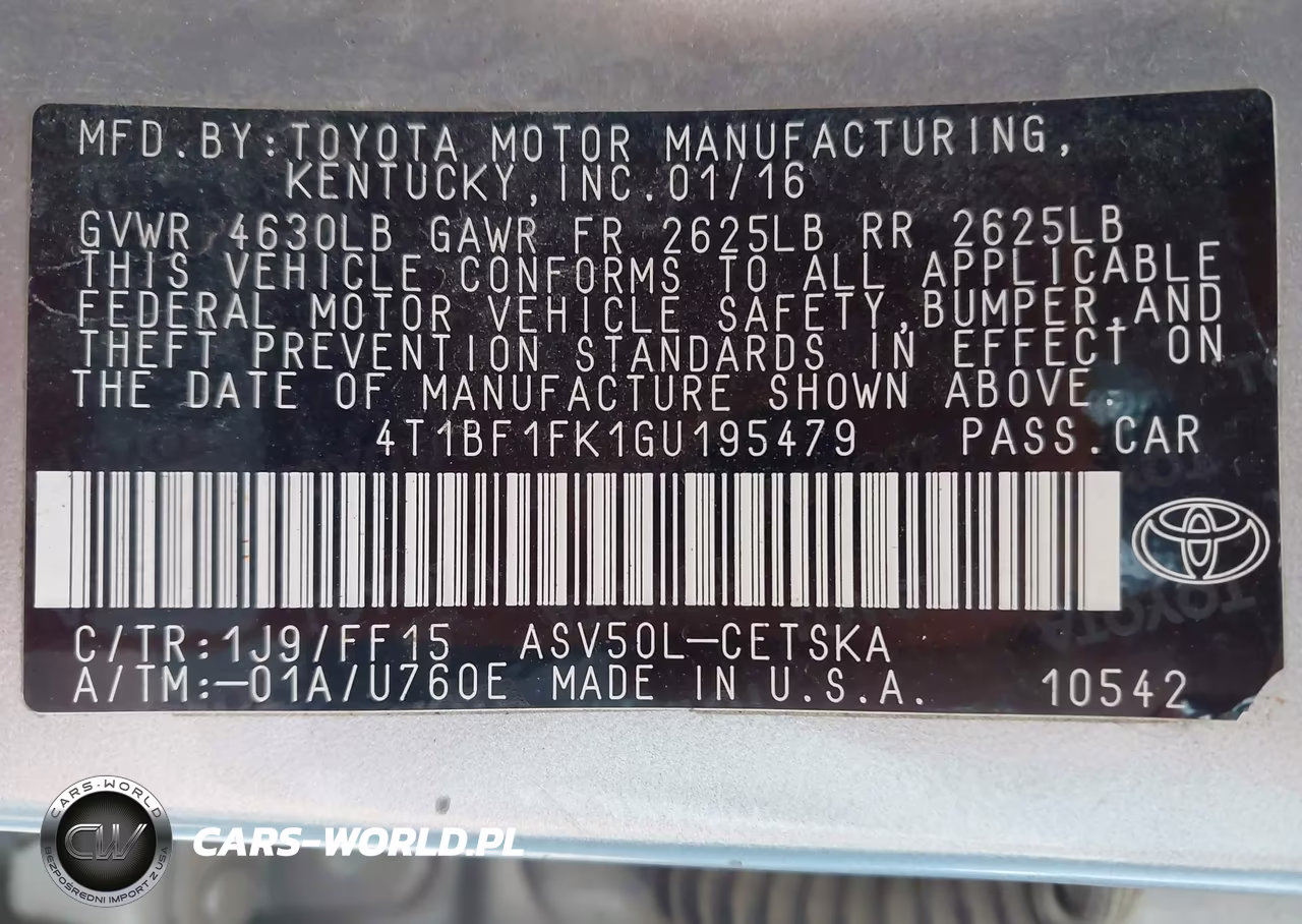 2016 Toyota Camry Se VIN:4T1BF1FK1GU195479 - 9