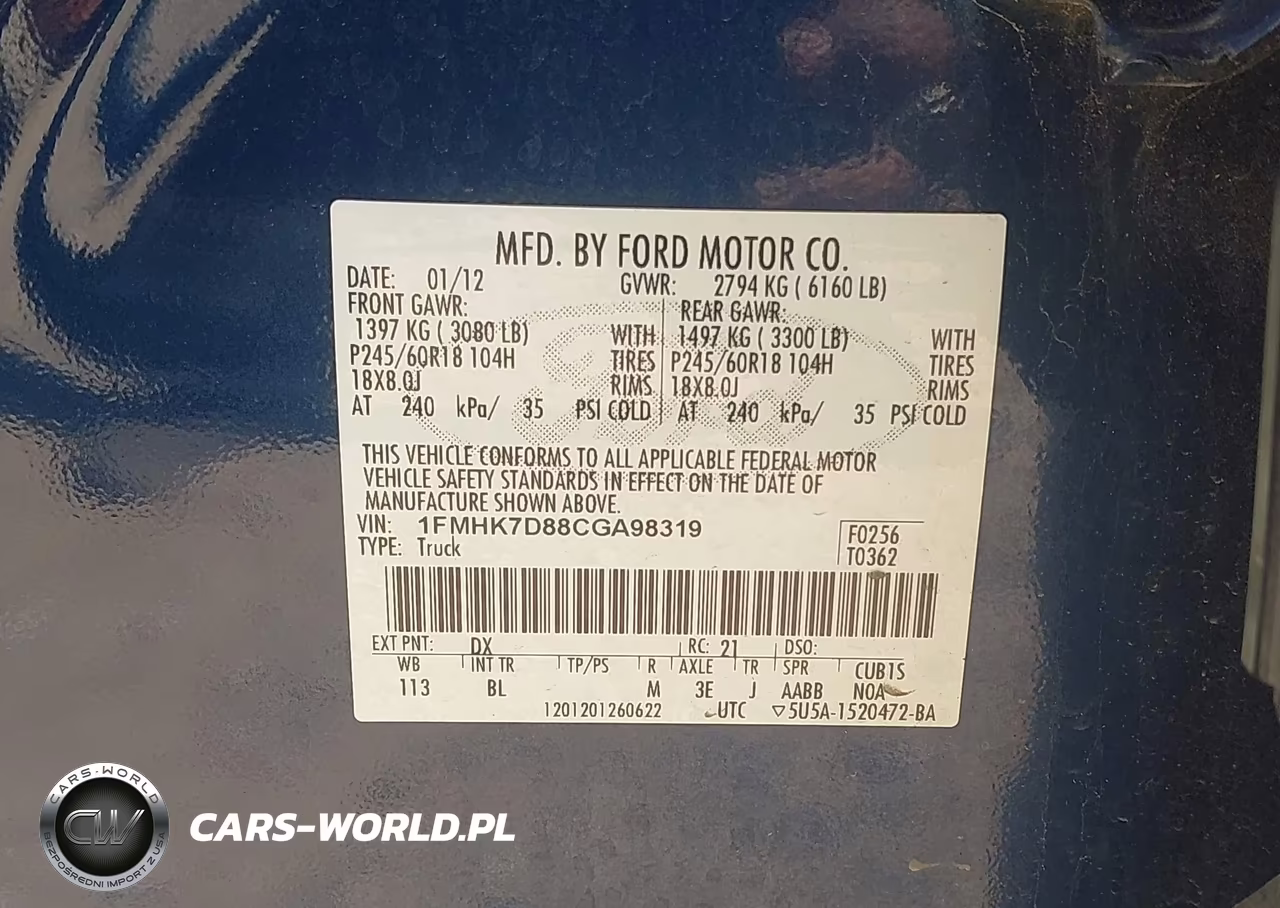 2012 Ford Explorer Xlt VIN:1FMHK7D88CGA98319 - 8