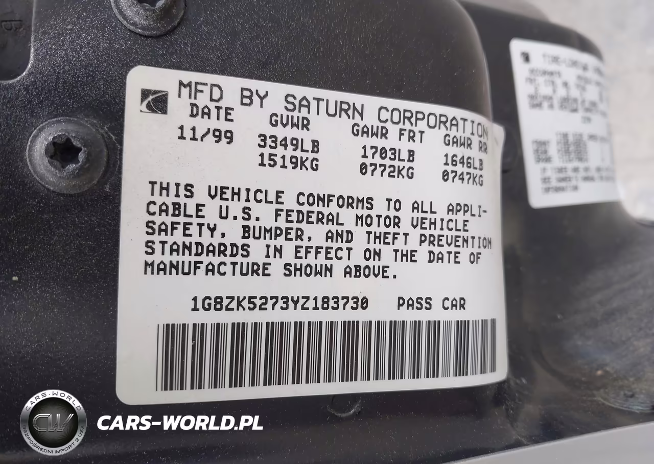 2000 Saturn Sl2 VIN:1G8ZK5273YZ183730 - 9