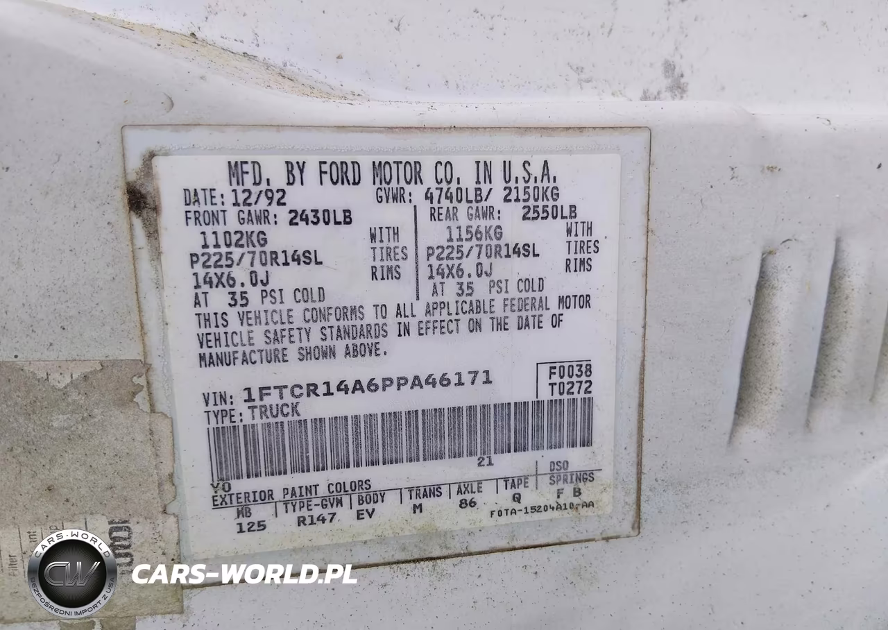 1993 Ford Ranger Super Cab VIN:1FTCR14A6PPA46171 - 9