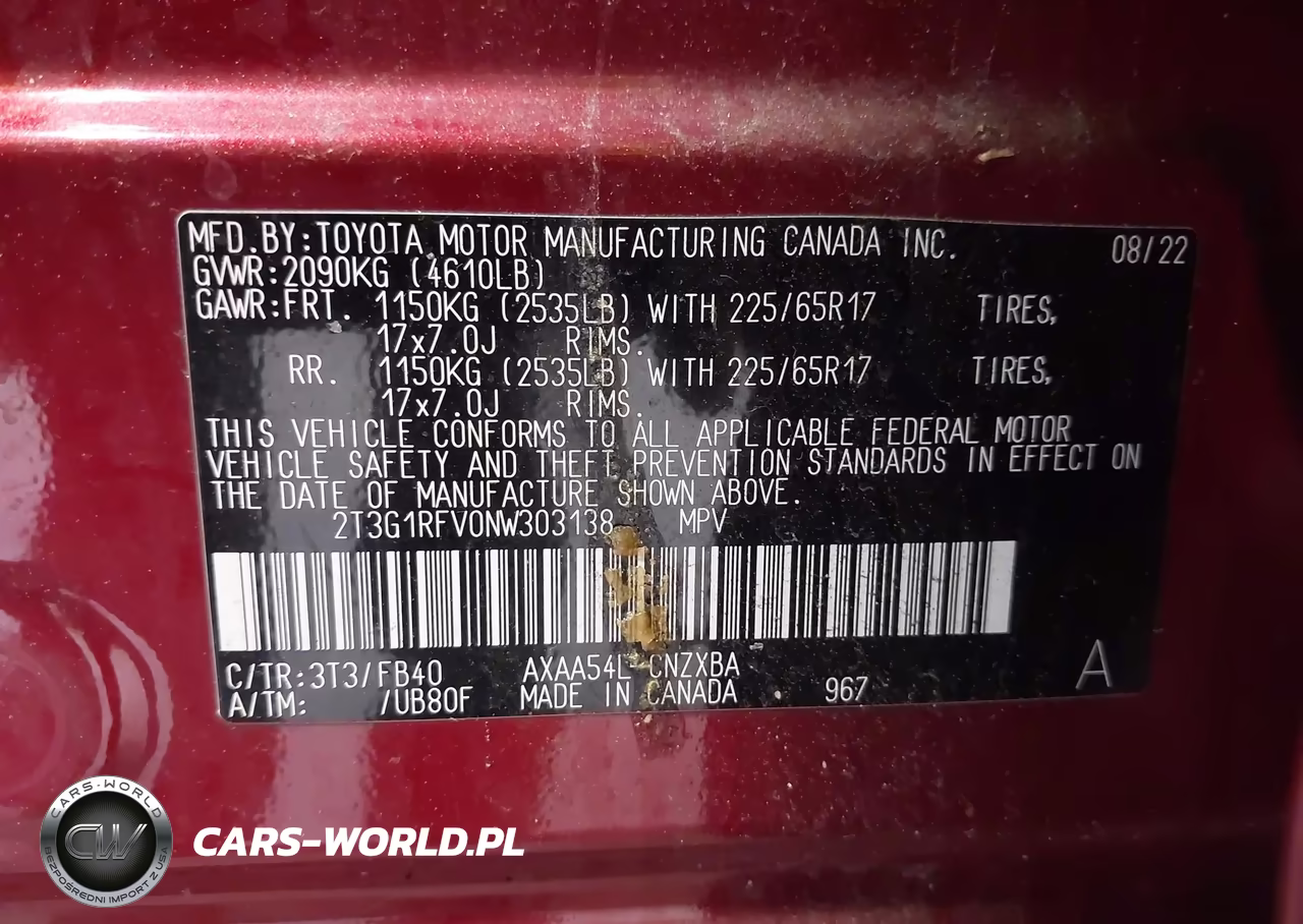 2022 Toyota Rav4 Le VIN:2T3G1RFV0NW303138 - 9