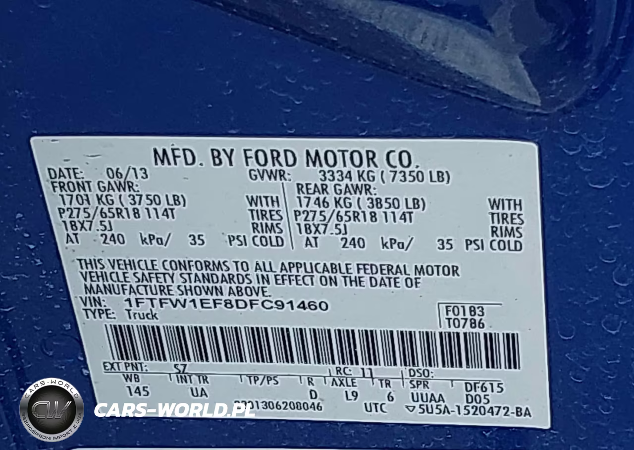 2013 Ford F-150 Xlt VIN:1FTFW1EF8DFC91460 - 9