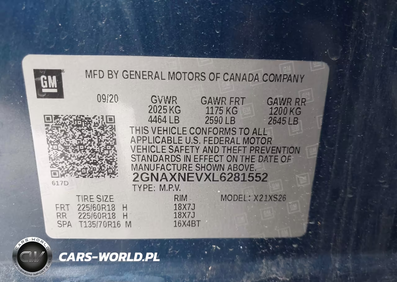 2020 Chevrolet Equinox Fwd Premier 1.5L Turbo VIN:2GNAXNEVXL6281552 - 9