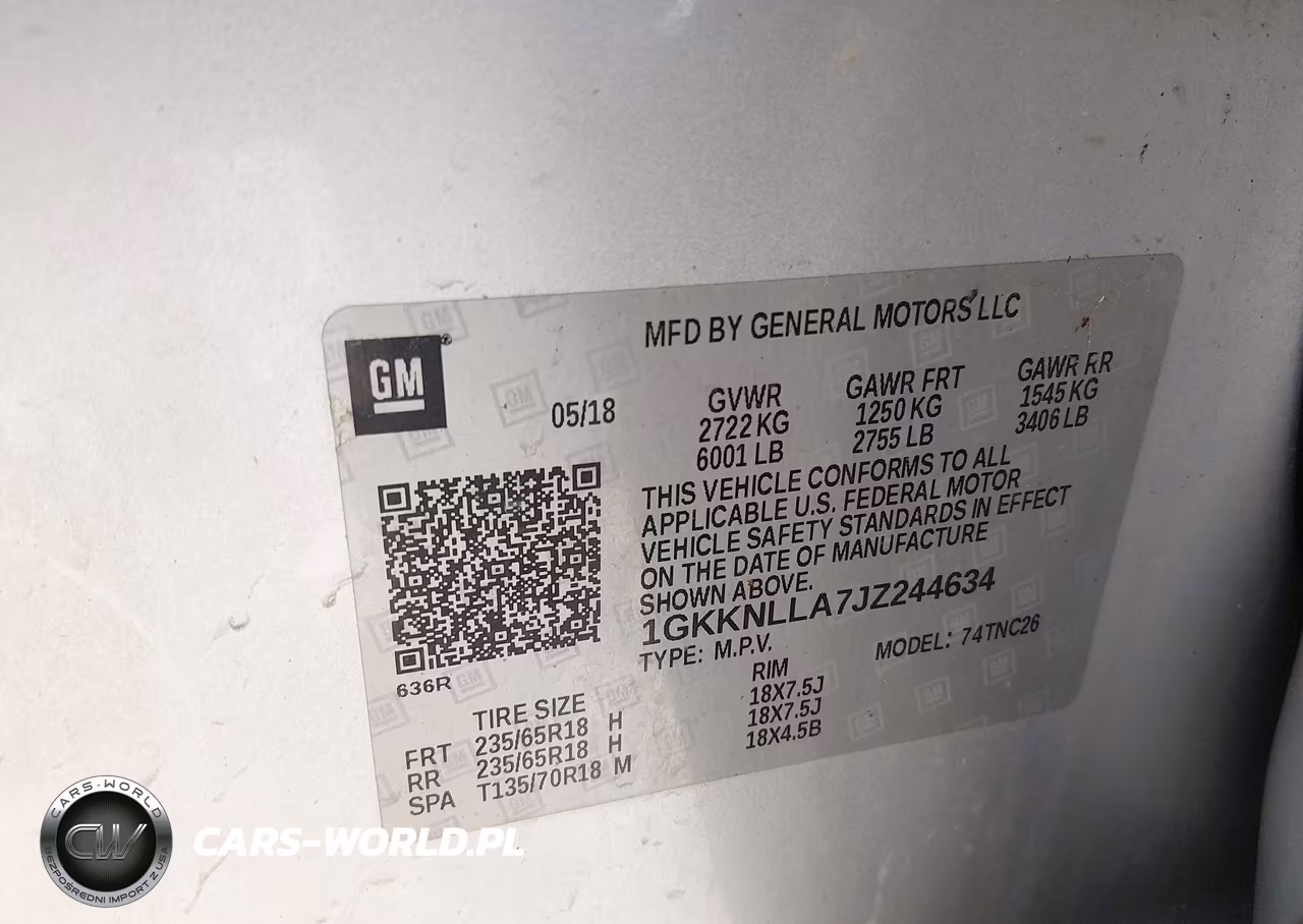 2018 GMC Acadia Sle-2 VIN:1GKKNLLA7JZ244634 - 9