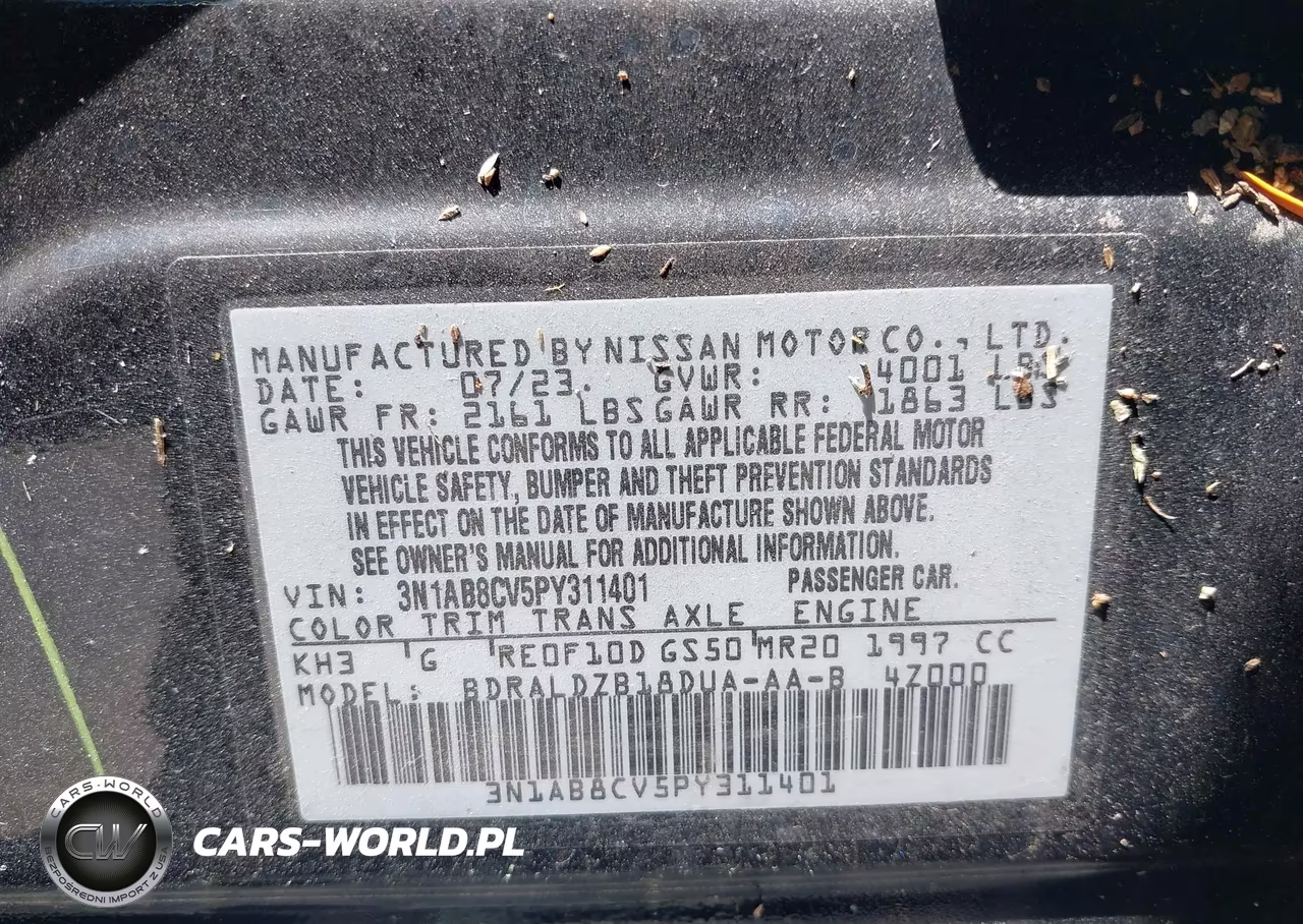 2023 Nissan Sentra Sv Xtronic Cvt VIN:3N1AB8CV5PY311401 - 9
