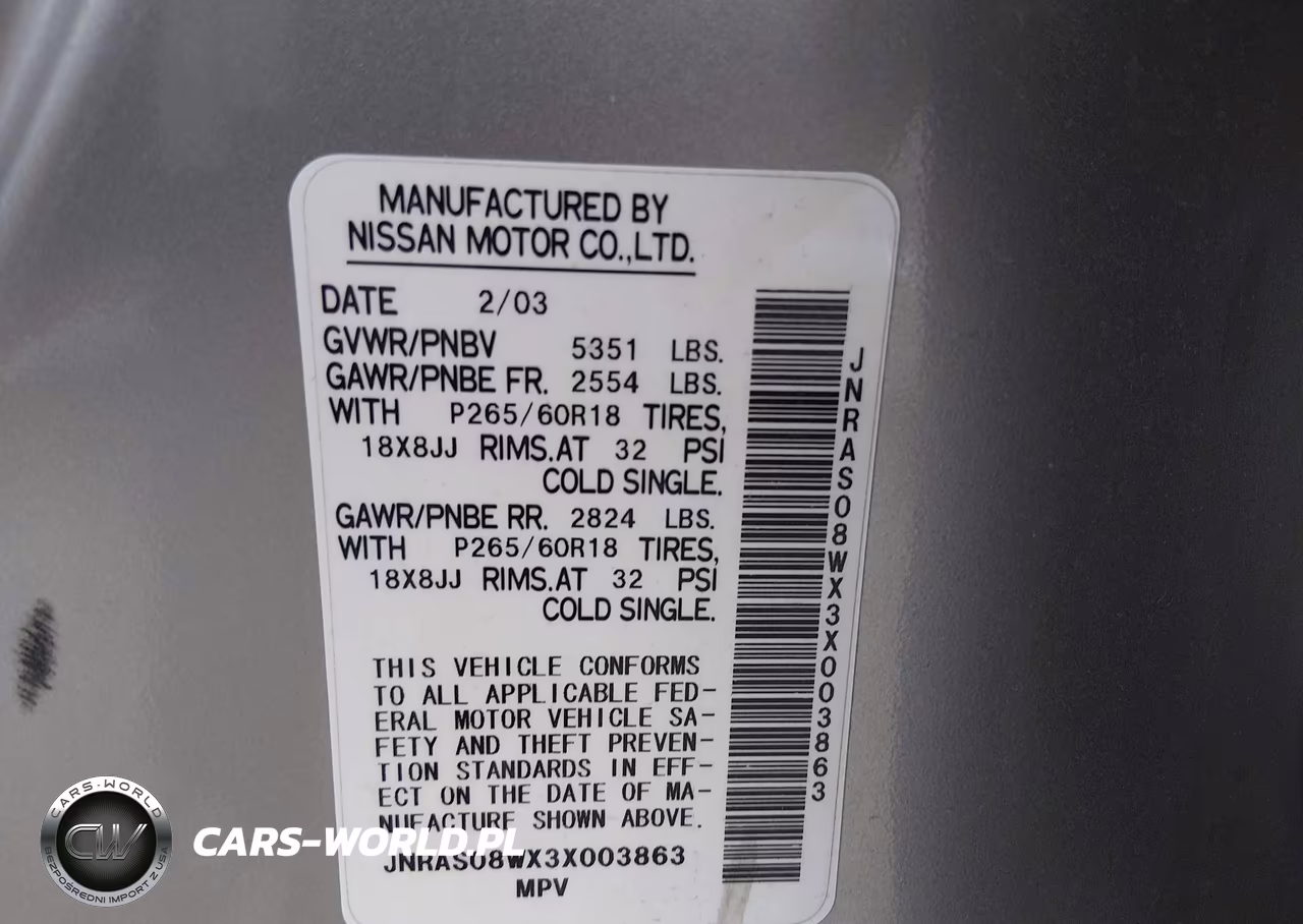 2003 Infiniti Fx35 VIN:JNRAS08WX3X003863 - 9