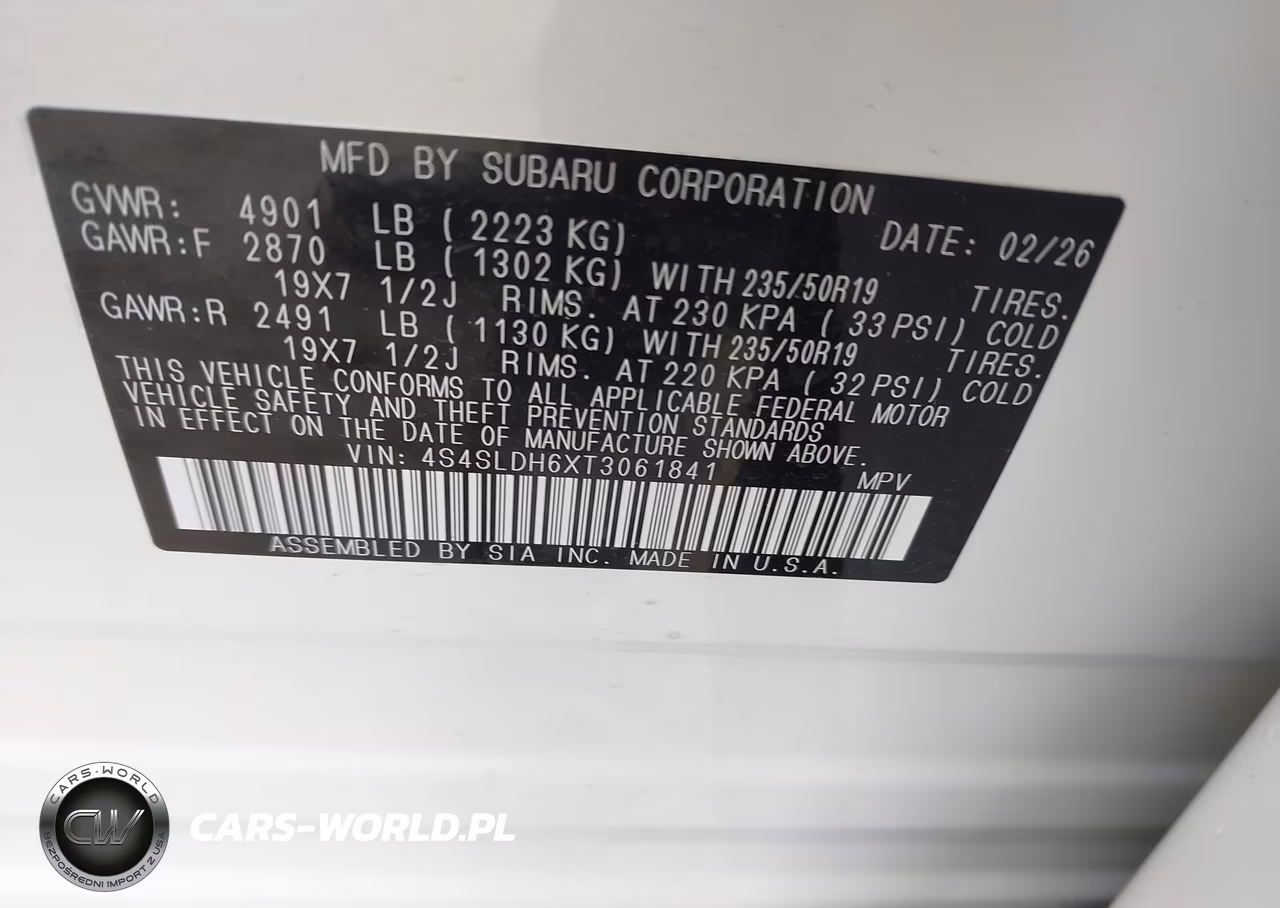 2026 Subaru Forester Sport VIN:4S4SLDH6XT3061841 - 9