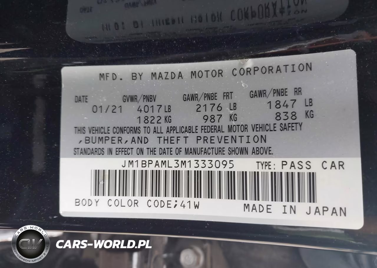 2021 Mazda Mazda3 Premium VIN:JM1BPAML3M1333095 - 9