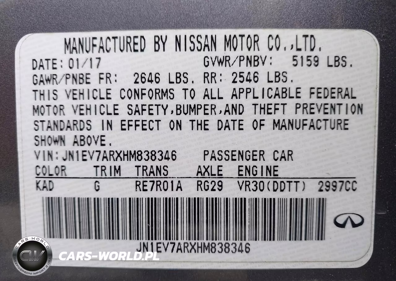 2017 Infiniti Q50 Premium VIN:JN1EV7ARXHM838346 - 9