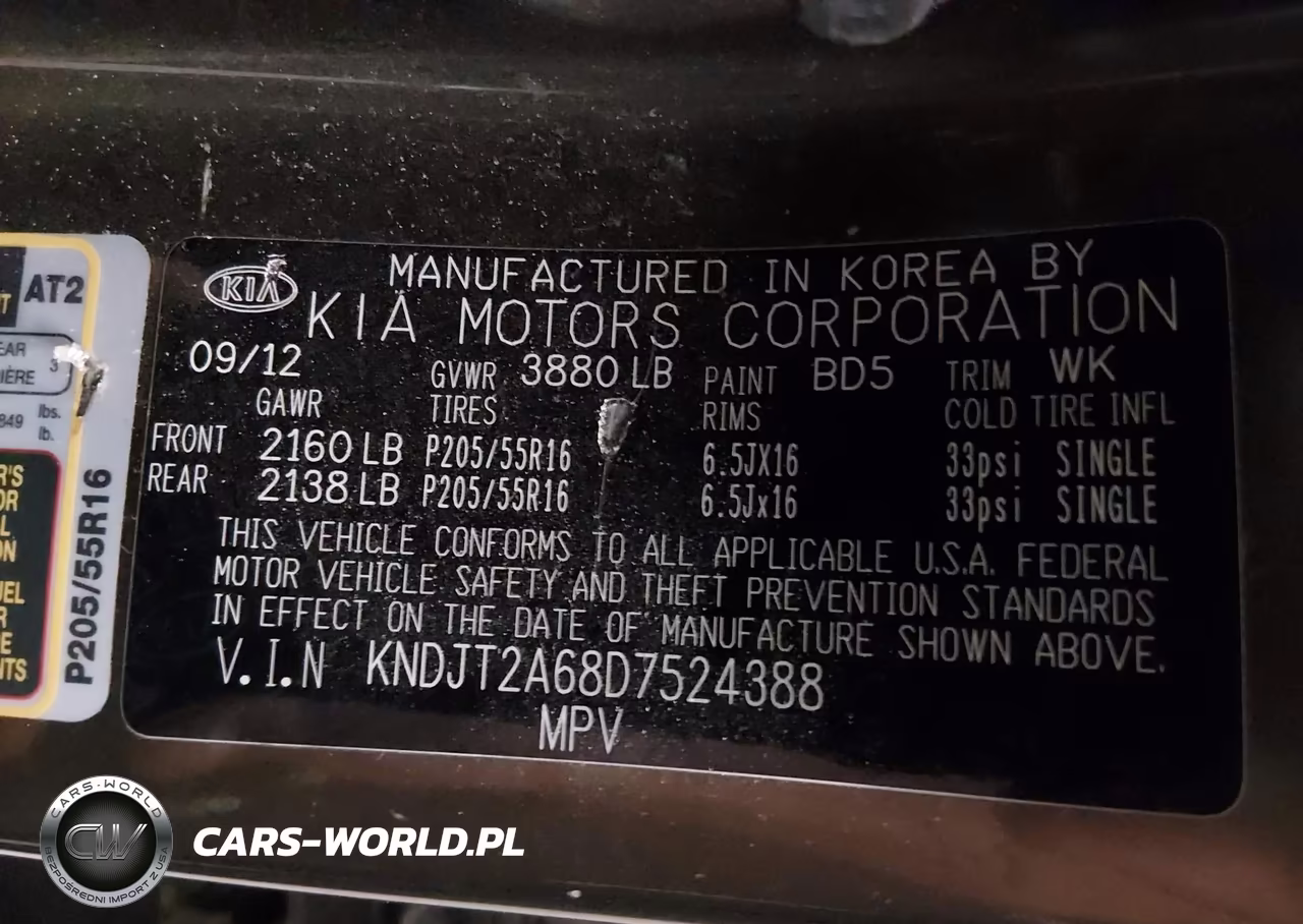 2013 Kia Soul + VIN:KNDJT2A68D7524388 - 9