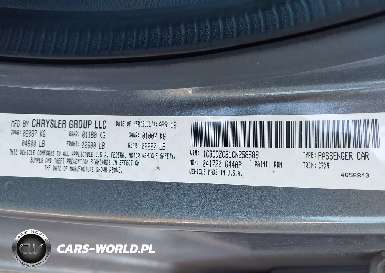2012 Dodge Avenger Sxt VIN:1C3CDZCB1CN258588 - 9