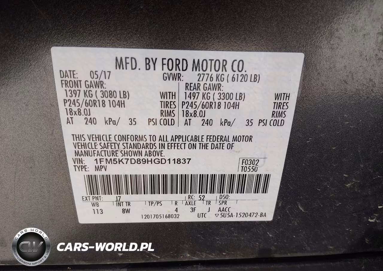 2017 Ford Explorer Xlt VIN:1FM5K7D89HGD11837 - 9