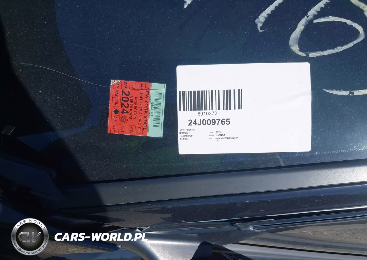 2019 Honda Accord Sport 2.0T VIN:1HGCV2F33KA002707 - 18